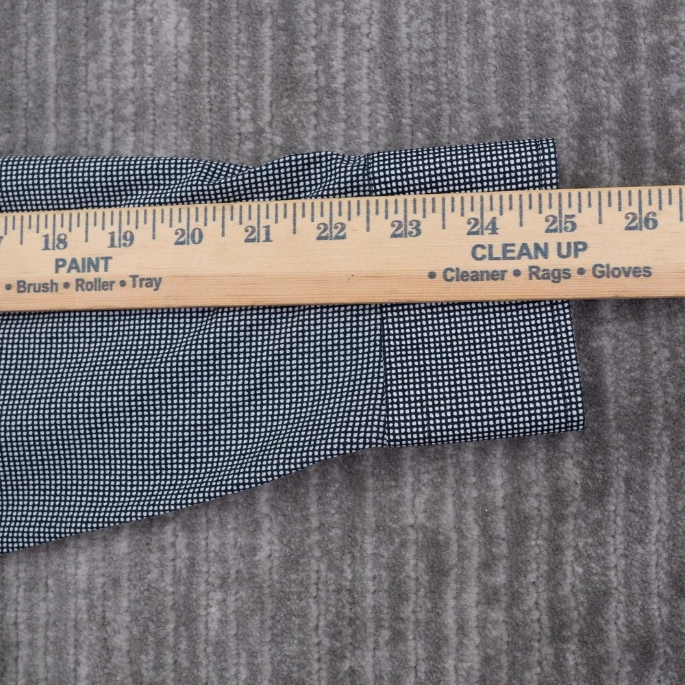 Banana Republic Camden Fit Non-Iron Dress Shirt Mens Large Navy Micro Check L